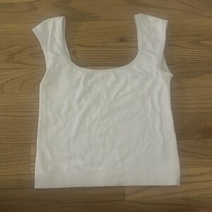 Garage white tank top